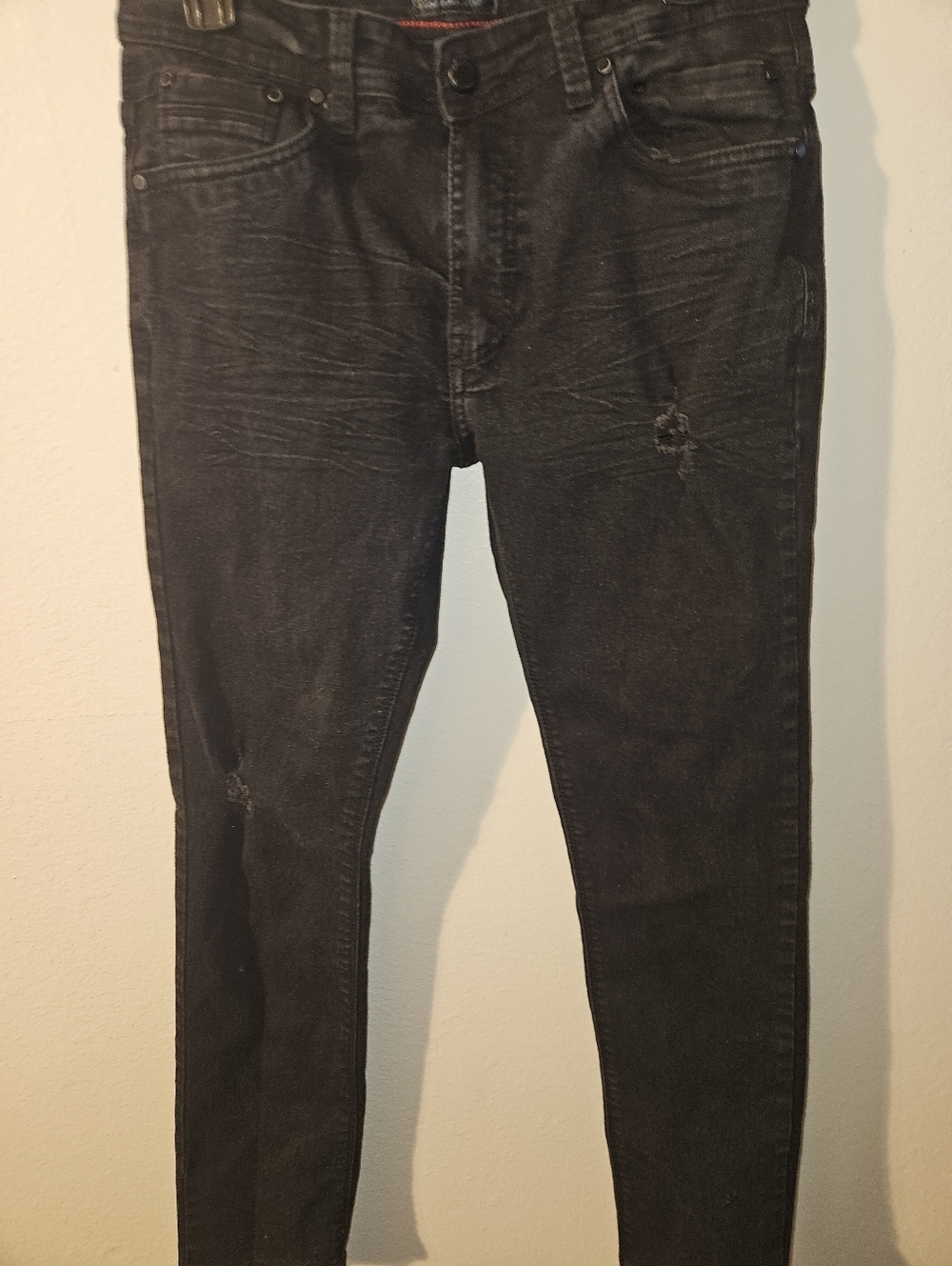 Steve's Jeans Mens Black Skinny Jeans Size 32/32 - Picture 3 of 13